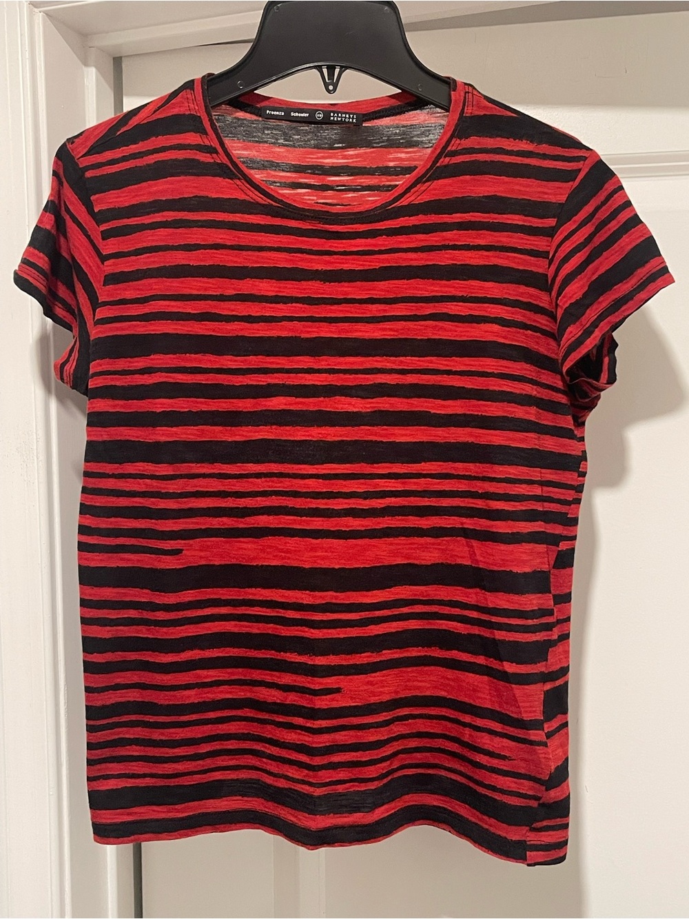 Proenza Schouler x Barneys New York Edition Red/Black Striped Tee Size XS